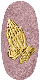 DASOV 516 GD SH OR Gold Praying Hands Shimmer Orchid Background